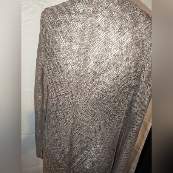 Cloud Chaser Cardigan sweater Size Medium Taupe - Picture 5 of 6
